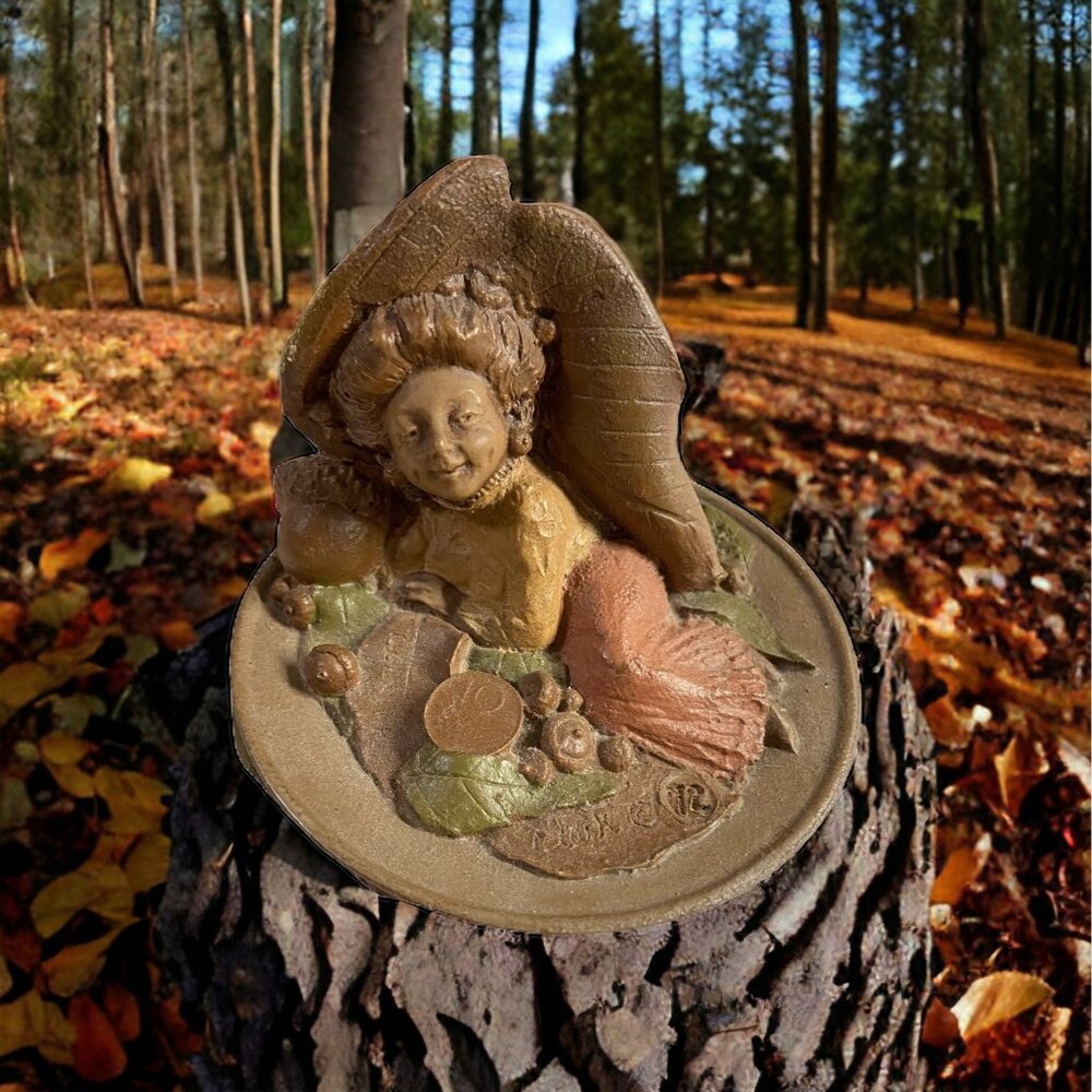 Vintage Tom Clark Colette Fairy Figurine No 72 Leaf Acorn Autumn 1984 Resin